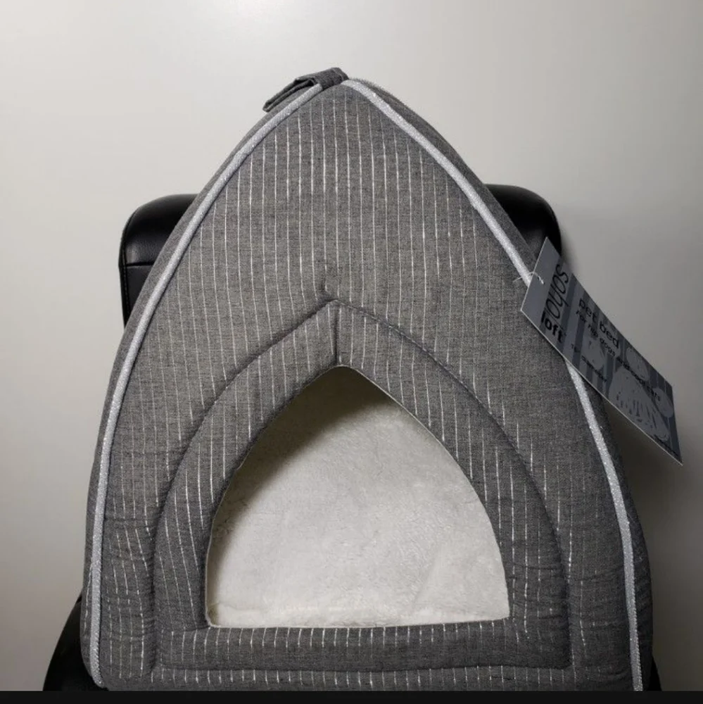 Grey & Silver Pet Bed